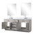 Lexora Abbey 80 inch W White Oak Double Sink Vanity Cabinet Carrara Marble Countertop, 30 in Mirrors and Faucet Set - LVA80DM111