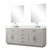 Lexora Abbey 80 inch W White Oak Double Sink Vanity Cabinet White Quartz Countertop, 30 in Mirrors and Faucet Set - LVA80DM211