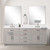 Lexora Abbey 80 inch W White Oak Double Sink Vanity Cabinet White Quartz Countertop, 30 in Mirrors and Faucet Set - LVA80DM211