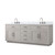 Lexora Abbey 84 inch W White Oak Double Sink Vanity Cabinet, Carrara Marble Top, and Faucet Set - LVA84DM101