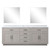 Lexora Abbey 84 inch W White Oak Double Sink Vanity Cabinet Carrara Marble Countertop and 34 in Mirrors - LVA84DM110