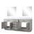 Lexora Abbey 84 inch W White Oak Double Sink Vanity Cabinet Carrara Marble Countertop and 34 in Mirrors - LVA84DM110