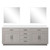 Lexora Abbey 84 inch W White Oak Double Sink Vanity Cabinet Cultured Marble Countertop and 34 in Mirrors - LVA84DM310