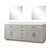 Lexora Abbey 84 inch W White Oak Double Sink Vanity Cabinet Cultured Marble Countertop and 34 in Mirrors - LVA84DM310