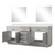 Lexora Abbey 84 inch W White Oak Double Sink Vanity Cabinet Cultured Marble Countertop and 34 in Mirrors - LVA84DM310