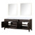 Lexora Laurel 80 inch W Brown Oak Double Sink Vanity Cabinet, White Quartz Top, and 36 in Mirrors - LVL80DK210