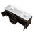 Lexora Laurel 80 inch W Brown Oak Double Sink Vanity Cabinet and Cultured Marble Top - LVL80DK300