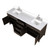 Lexora Laurel 80 inch W Brown Oak Double Sink Vanity Cabinet, Cultured Marble Top, and Faucet Set - LVL80DK301