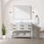 Lexora Norwalk 48 inch W White Oak Vanity Cabinet, Carrara Marble Top, and Faucet Set - LVN48SM101