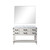Lexora Norwalk 48 inch W White Oak Vanity Cabinet, Carrara Marble Top, and 46 in Mirror - LVN48SM110