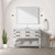 Lexora Norwalk 48 inch W White Oak Vanity Cabinet, White Quartz Top, and Faucet Set - LVN48SM201