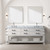 Lexora Norwalk 80 inch W White Oak Double Sink Vanity Cabinet, Carrara Marble Top, and Faucet Set - LVN80DM101