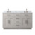 Lexora Abbey 60 inch W White Oak Double Sink Vanity Cabinet, Carrara Marble Top, and Faucet Set - LVA60DM101