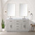 Lexora Abbey 60 inch W White Oak Double Sink Vanity Cabinet, Carrara Marble Top, and Faucet Set - LVA60DM101