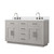 Lexora Abbey 60 inch W White Oak Double Sink Vanity Cabinet, Cultured Marble Top, and Faucet Set - LVA60DM301