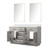 Lexora Abbey 60 inch W White Oak Double Sink Vanity Cabinet Cultured Marble Countertop and 55 in Mirror - LVA60DM310 Lexora Abbey 60 inch W White Oak Double Sink Vanity Cabinet Cultured Marble Countertop and 55 in Mirror - LVA60DM310