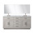 Lexora Abbey 72 inch W White Oak Double Sink Vanity Cabinet Carrara Marble Countertop, 70 in Mirror and Faucet Set - LVA72DM111