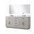 Lexora Abbey 72 inch W White Oak Double Sink Vanity Cabinet Carrara Marble Countertop, 70 in Mirror and Faucet Set - LVA72DM111