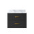 Lexora Castor 24 inch W x 18 in D Black Single Bath Wall Hung Vanity Cabinet and Acrylic Top - LVC24SL500