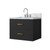 Lexora Castor 24 inch W x 18 in D Black Single Bath Wall Hung Vanity Cabinet, Acrylic Top, and Faucet Set - LVC24SL501