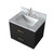 Lexora Castor 24 inch W x 18 in D Black Single Bath Wall Hung Vanity Cabinet, Acrylic Top, and Faucet Set - LVC24SL501
