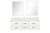 Lexora Castor 60 inch W White Double Sink Wall Hung Vanity Cabinet, Carrara Marble Top, and 28 in Mirrors - LVC60DA110