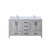 Lexora Jacques 60 in. W Distressed Grey Double Sink Vanity Cabinet, Carrara Marble Top, and Faucet Set - LVJ60DD101