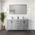 Lexora Jacques 60 in. W Distressed Grey Double Sink Vanity Cabinet, Carrara Marble Top, and Faucet Set - LVJ60DD101