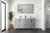Lexora Jacques 60 in. W Distressed Grey Double Sink Vanity Cabinet, Carrara Marble Top, and Faucet Set - LVJ60DD101