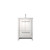 Lexora Lafarre 24 inch W x 20 in D White Bath Vanity Cabinet, White Quartz Top and Chrome Faucet Set - LVLF24SW201