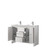 Lexora Lafarre 48 inch W x 20 in D White Double Sink Vanity Cabinet, White Quartz Top and Chrome Faucet Set - LVLF48DW201
