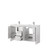 Lexora Lafarre 60 inch W x 20 in D White Double Sink Vanity Cabinet, White Quartz Top and Chrome Faucet Set - LVLF60DW201