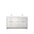 Lexora Lafarre 60 inch W x 20 in D White Double Sink Vanity Cabinet, White Quartz Top and Rose Gold Faucet Set - LVLF60DW204