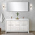 Lexora Lafarre 60 inch W x 20 in D White Double Sink Vanity Cabinet, White Quartz Top and Rose Gold Faucet Set - LVLF60DW204