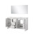 Lexora Lafarre 60 inch W x 20 in D White Double Sink Vanity Cabinet, White Quartz Top and 55 in Mirror - LVLF60DW210