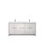 Lexora Lafarre 72 inch W x 20 in D White Double Sink Vanity Cabinet, White Quartz Top and Gun Metal Faucet Set - LVLF72DW203