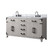 Lexora Laurel 60 inch W White Oak Double Sink Vanity Cabinet, Carrara Marble Top, and Faucet Set - LVL60DM101