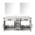 Lexora Laurel 60 inch W White Oak Double Sink Vanity Cabinet, Carrara Marble Top, and 28 in Mirrors - LVL60DM110