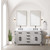 Lexora Laurel 60 inch W White Oak Double Sink Vanity Cabinet, Carrara Marble Top, and 28 in Mirrors - LVL60DM110
