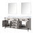 Lexora Laurel 72 inch W White Oak Double Sink Vanity Cabinet, Carrara Marble Top, and 34 in Mirrors - LVL72DM110