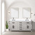 Lexora Laurel 72 inch W White Oak Double Sink Vanity Cabinet, White Quartz Top, and Faucet Set - LVL72DM201