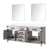 Lexora Laurel 72 inch W White Oak Double Sink Vanity Cabinet, Cultured Marble Top, and 34 in Mirrors - LVL72DM310