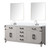 Lexora Laurel 72 inch W White Oak Double Sink Vanity Cabinet, Cultured Marble Top, Faucet Set, and 34 in Mirrors - LVL72DM311