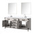 Lexora Laurel 72 inch W White Oak Double Sink Vanity Cabinet, Cultured Marble Top, Faucet Set, and 34 in Mirrors - LVL72DM311