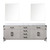 Lexora Laurel 84 inch W White Oak Double Sink Vanity Cabinet, Carrara Marble Top, and 36 in Mirrors - LVL84DM110