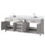 Lexora Laurel 84 inch W White Oak Double Sink Vanity Cabinet, White Quartz Top, and Faucet Set - LVL84DM201