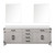 Lexora Laurel 84 inch W White Oak Double Sink Vanity Cabinet, White Quartz Top, and 36 in Mirrors - LVL84DM210