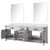 Lexora Laurel 84 inch W White Oak Double Sink Vanity Cabinet, White Quartz Top, and 36 in Mirrors - LVL84DM210