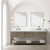 Lexora Norwalk 84 inch W Grey Oak Double Sink Vanity Cabinet - LVN84DR000
