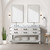 Lexora Norwalk 60 inch W White Oak Double Sink Vanity Cabinet, Carrara Marble Top, and 28 in Mirrors - LVN60DM110